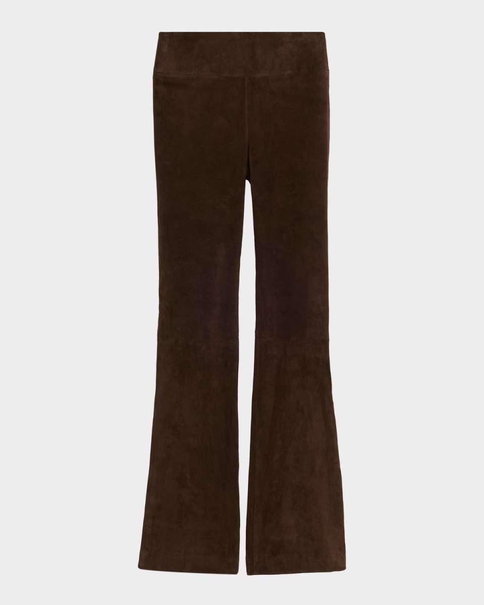 Micro Flare Suede Leggings